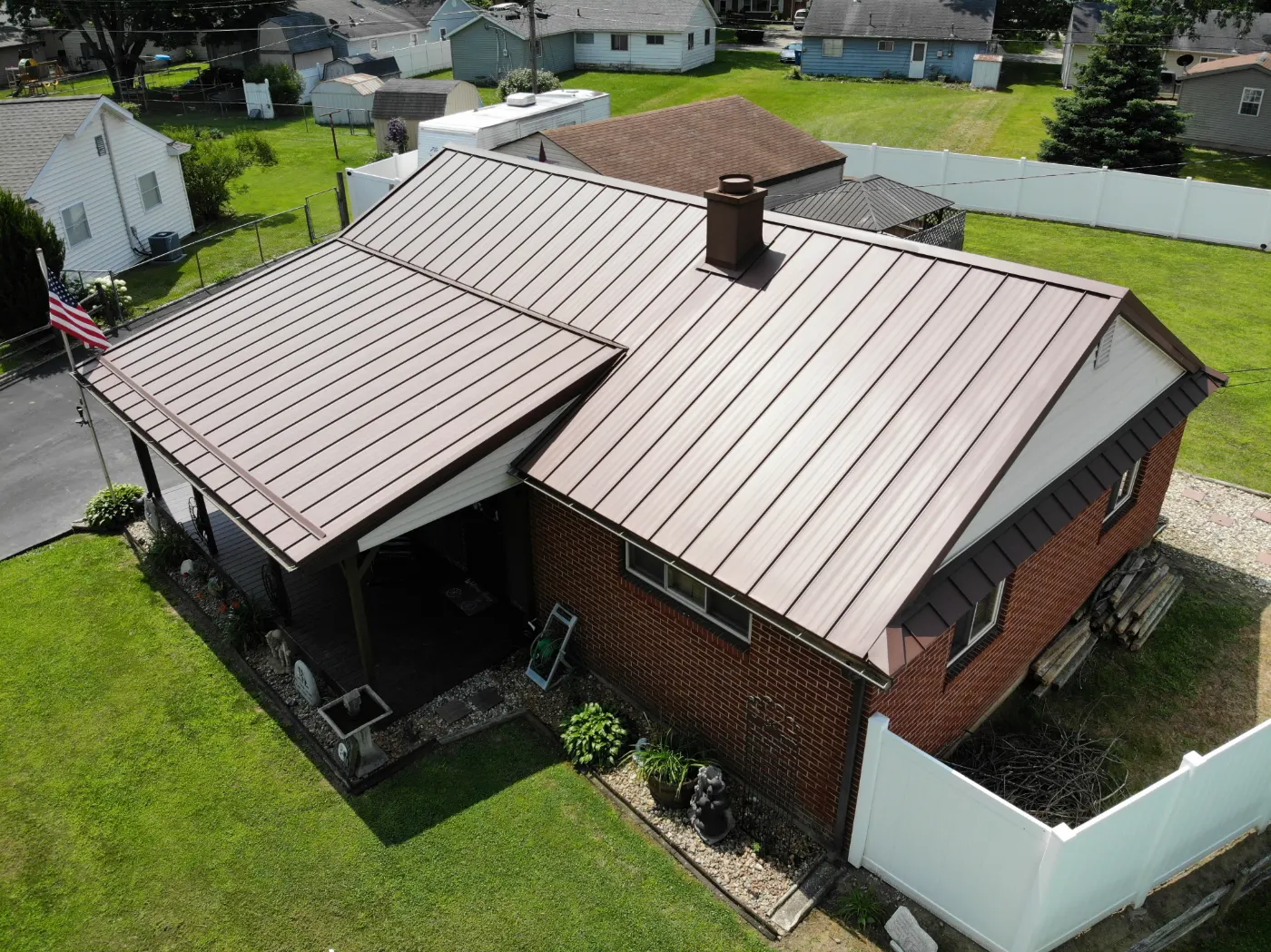 Commercial roof inspection documented in Geist