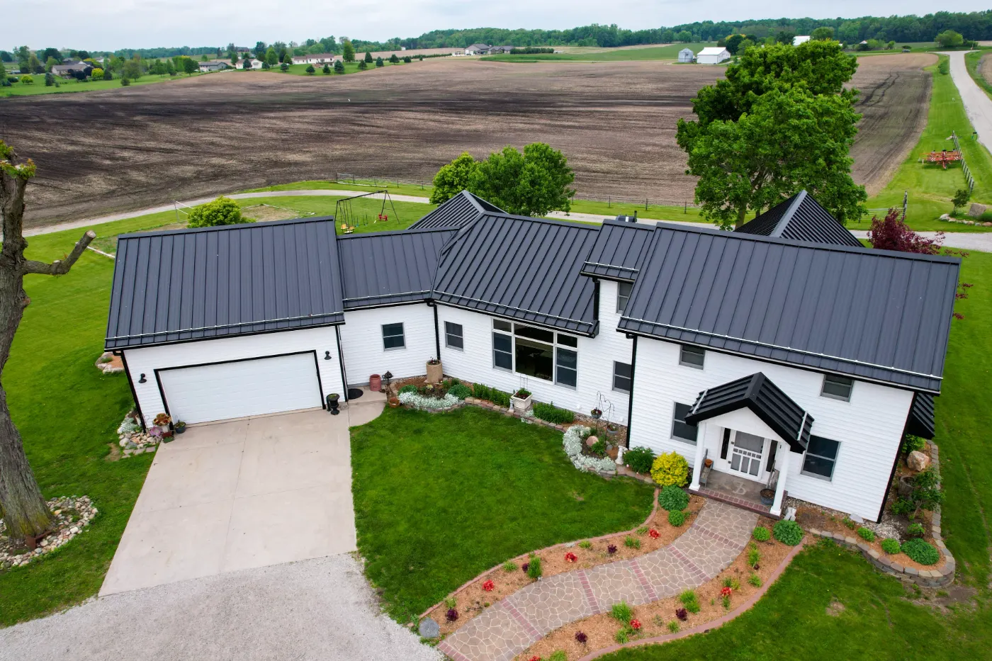 Commercial roof inspection documented in Geist